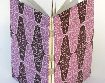 Ready To Ship Library Card Wedding Guest Book - Purple Flocked