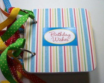 Birthday Mini Scrapbook Album, Birthday Photo Album, Birthday Scrapbook, Birthday Photo Album, Birthday Brag Book, Birthday Wishes