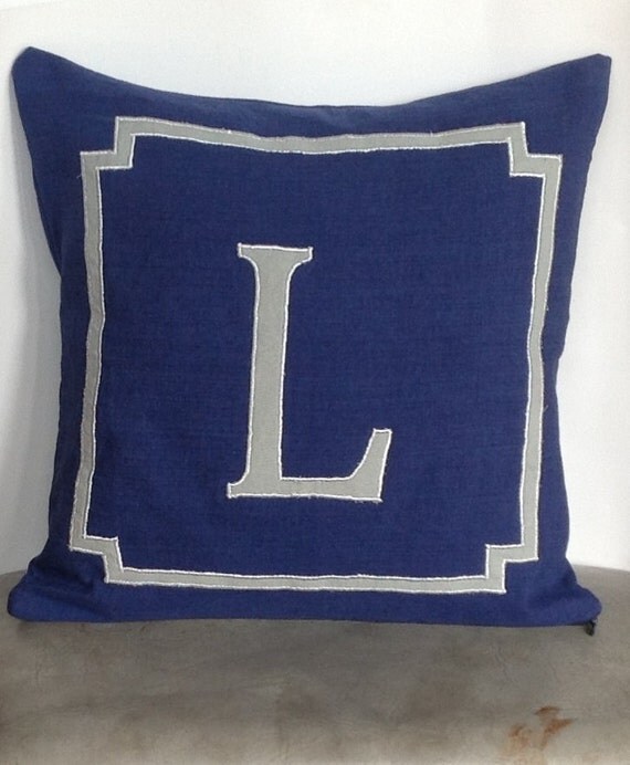 SUMMER SALE Navy Pillows Euro shams 26 inches Navy by Snazzyliving