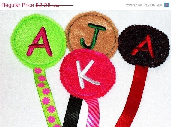 EASTER BASKET SALE Bookmark With Large Personalized Initial And Ribbon The More You Buy The Better Your Price Il_570xn