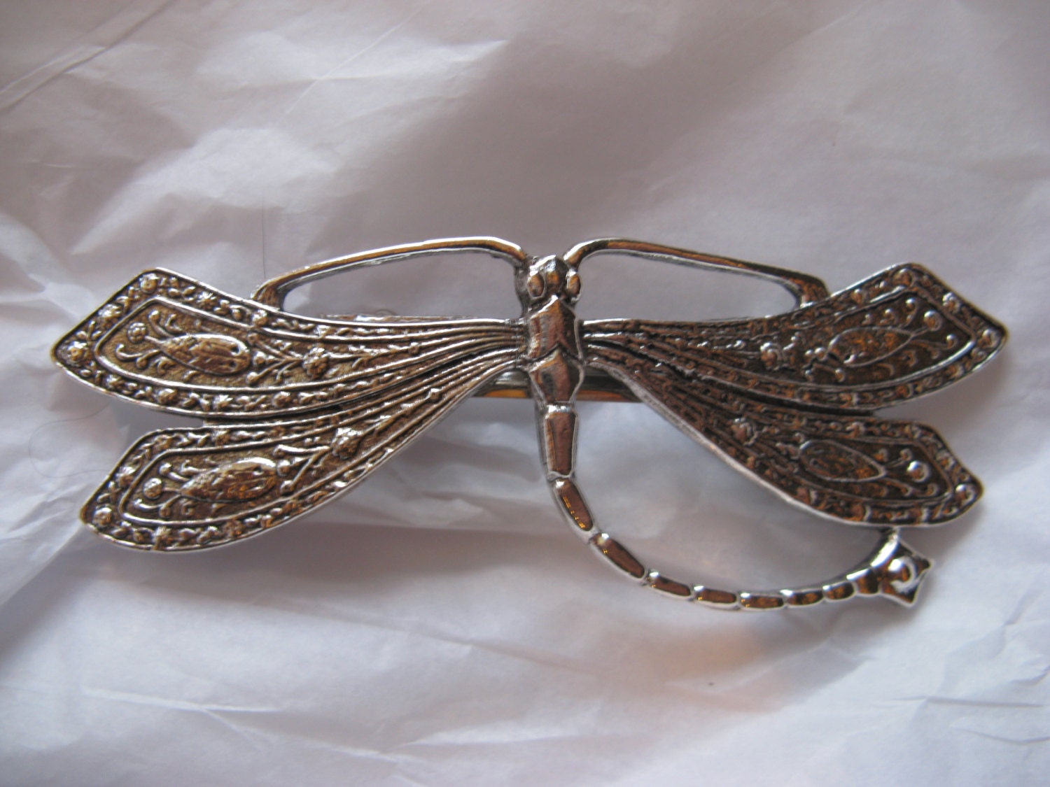 Dragonfly barrettes Vintage Hair barrette bridal hair