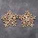 RESERVED Vintage Rhinestone Earrings Flower Star Huge E4473