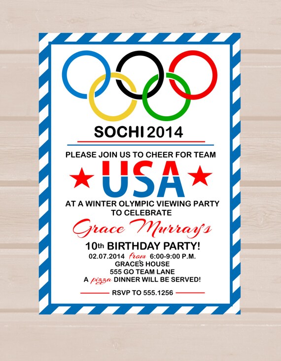 Items similar to Printable Olympic Party Invitation on Etsy