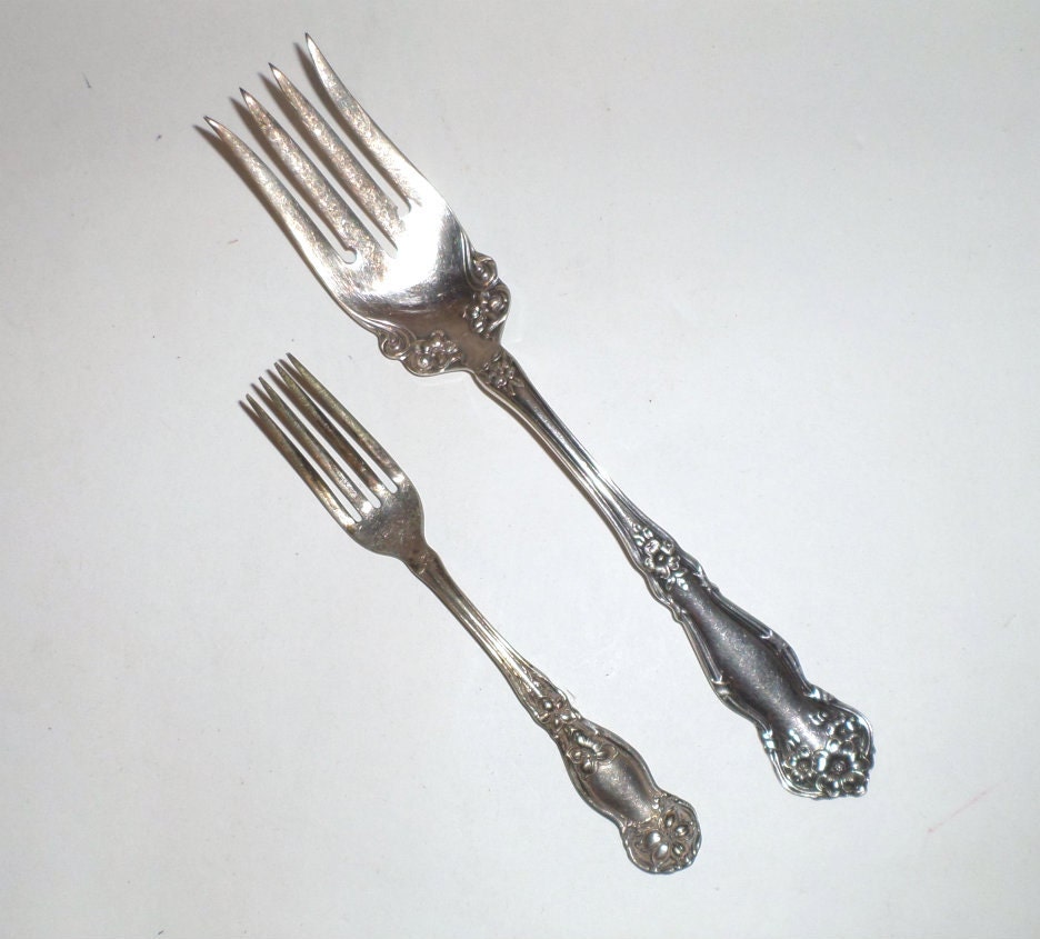 WM Rogers & Son AA Serving Fork and Fork Vintage Silverware