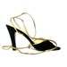 SERGIO ROSSI Italian Peep Toe HIgh Heel with Gold Straps