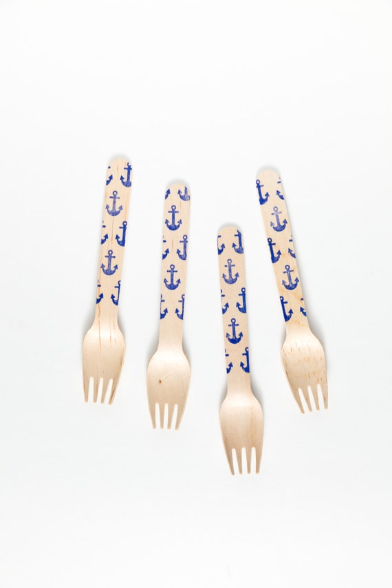 Wooden Forks Or Spoons - Anchors Aweigh Il_570xn