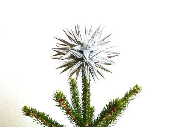 items similar to modern silver christmas tree topper paper items similar to modern silver christmas tree topper paper