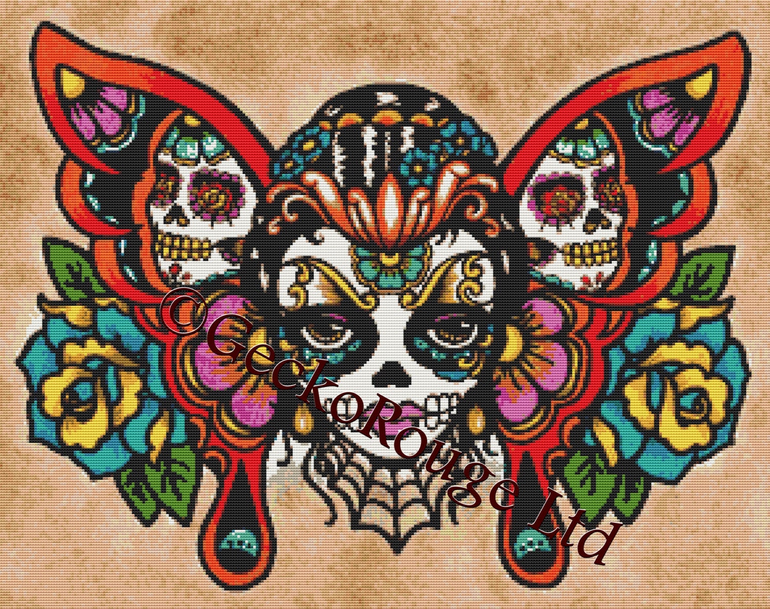 day of the dead cross stitch kit sugar skull day of the dead cross stitch kit sugar skull