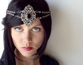 Medieval Warrior Circlet in Silver and Black