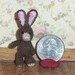 Micro Bunny Rabbit 1 1/2 inch Baby Bunny Thread Artist Crochet Ready to Ship