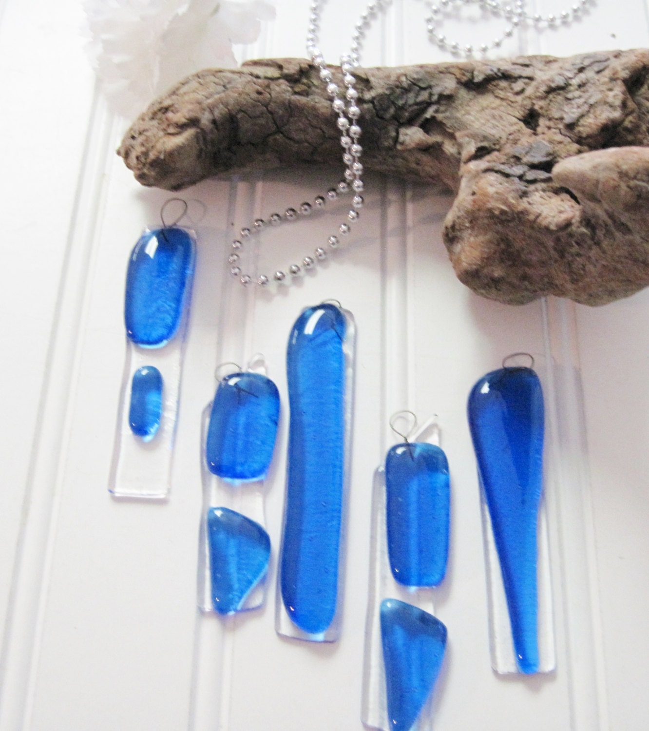 Blue Glass 5 Pieces Fused Glass Supplies