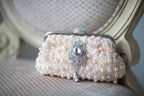 Bridal Purse Champagne Bridal Handbag Wedding Clutch