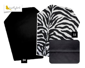 Reversible Mei Tai Carrier - Zebra Print and Pure Black