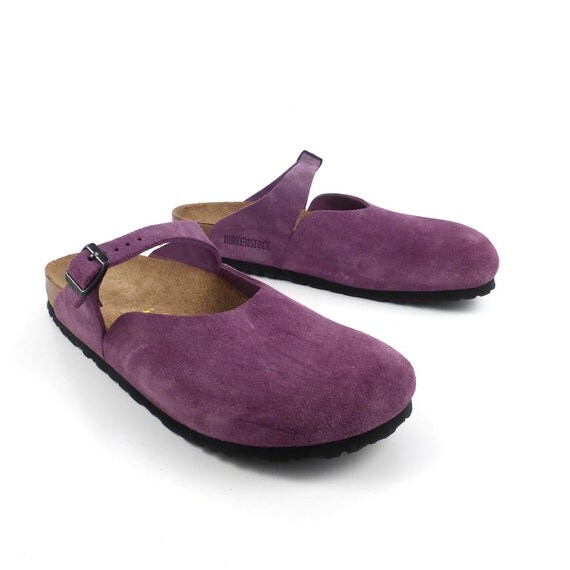 Birkenstock Sandals Vintage 1990s Clogs Rosemead Purple Suede Rare ...