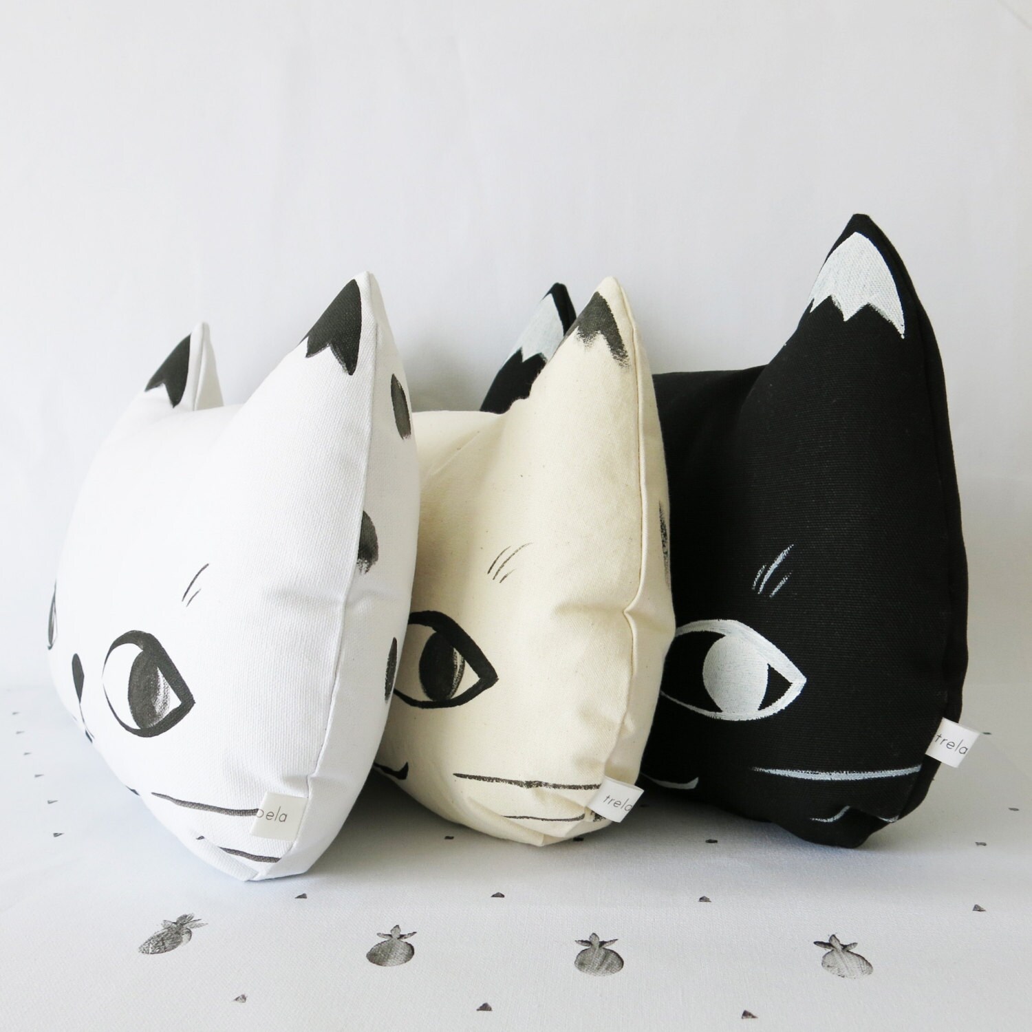 cat face pillow