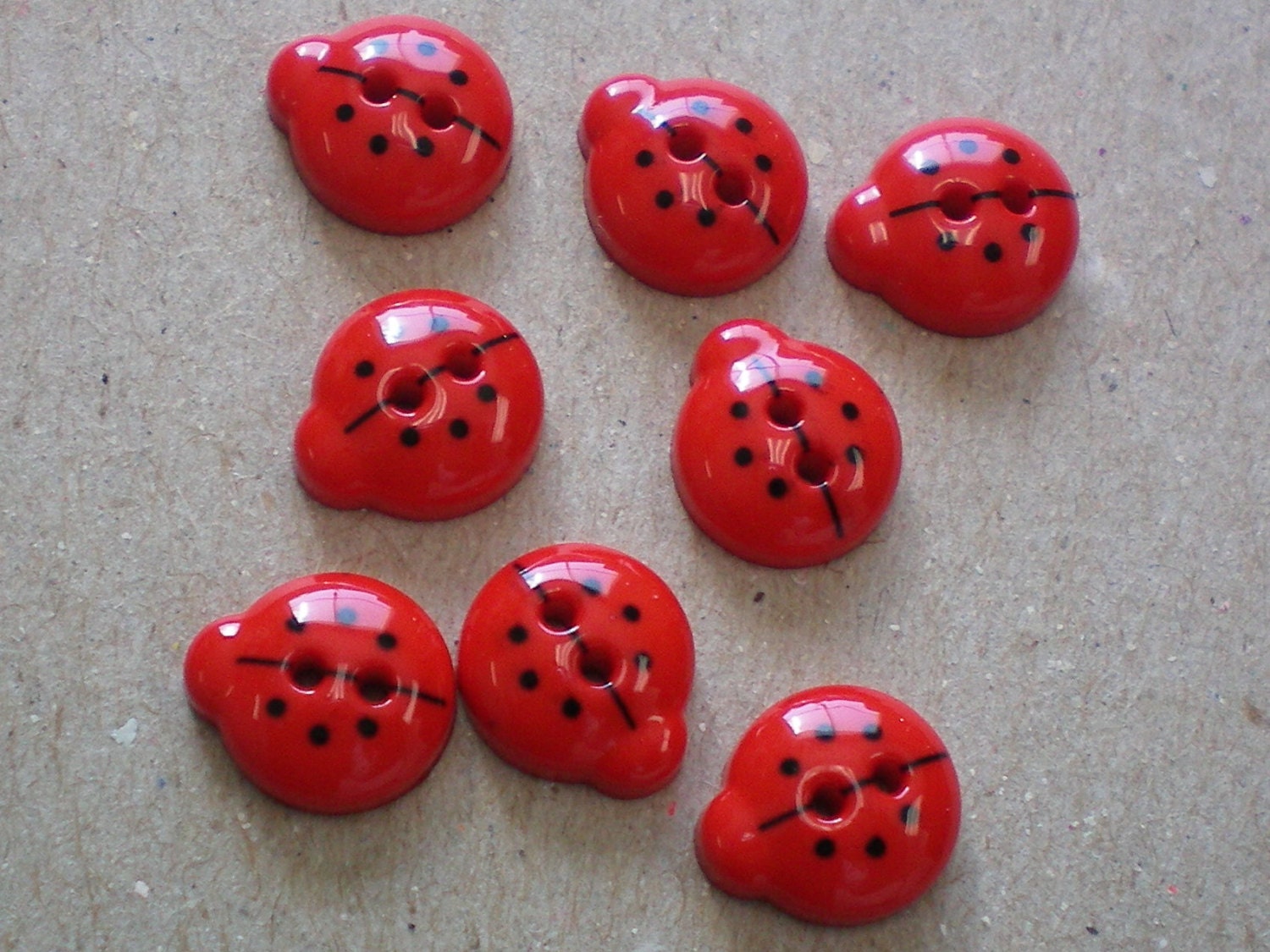 Lady Bug Buttons