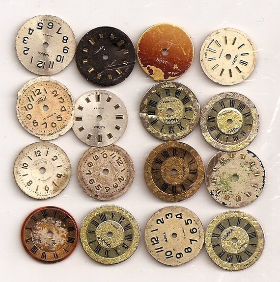 LOWEST PRICES on Etsy... 16 vintage watch faces... x-315