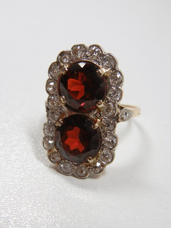 Vintage Garnet and Diamond Ring / Valentine / by VintageHand