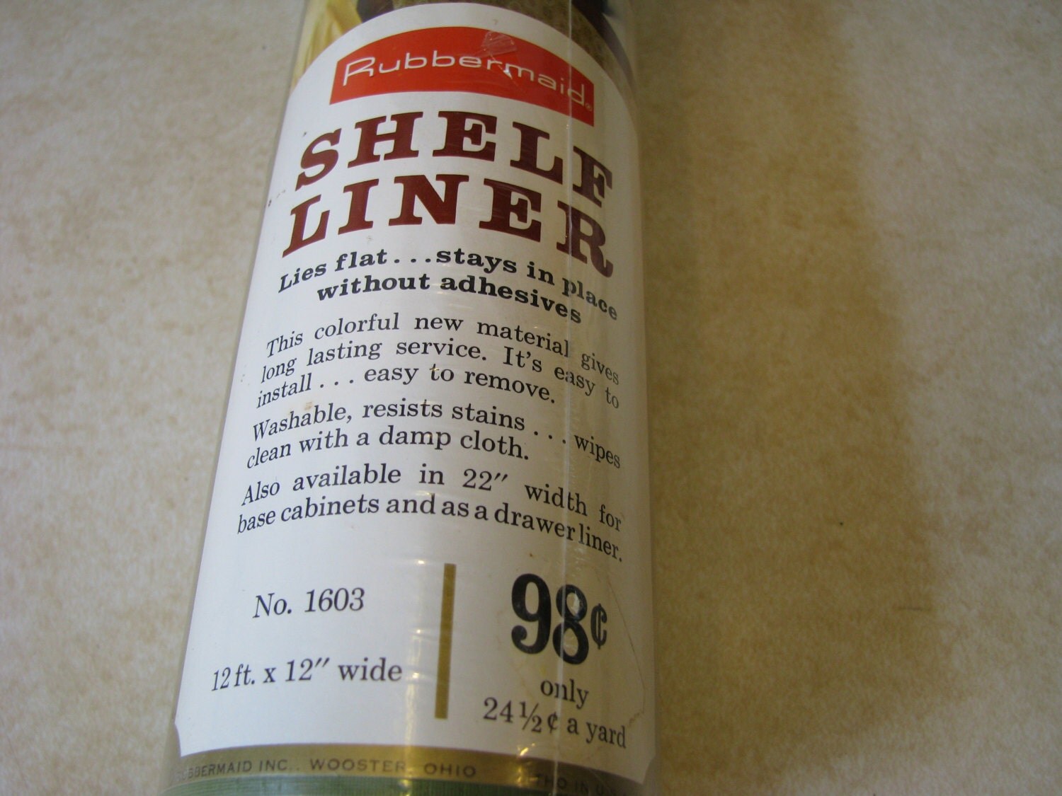 Vintage Retro Rubbermaid Shelf Liner Contact Paper by heckamom