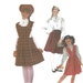 McCalls 2104 Girls girl skirt with detachable bibs and blouse pattern Sz 12