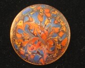 Vintage Modernist Designer Inga Enamel Leaf Autumn Pin Vintage Modernist Designer Inga Enamel Leaf Autumn Pin
