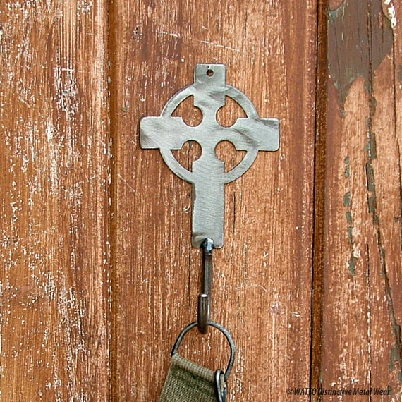 Celtic Christian Cross Handmade Metal Wall Hook by by