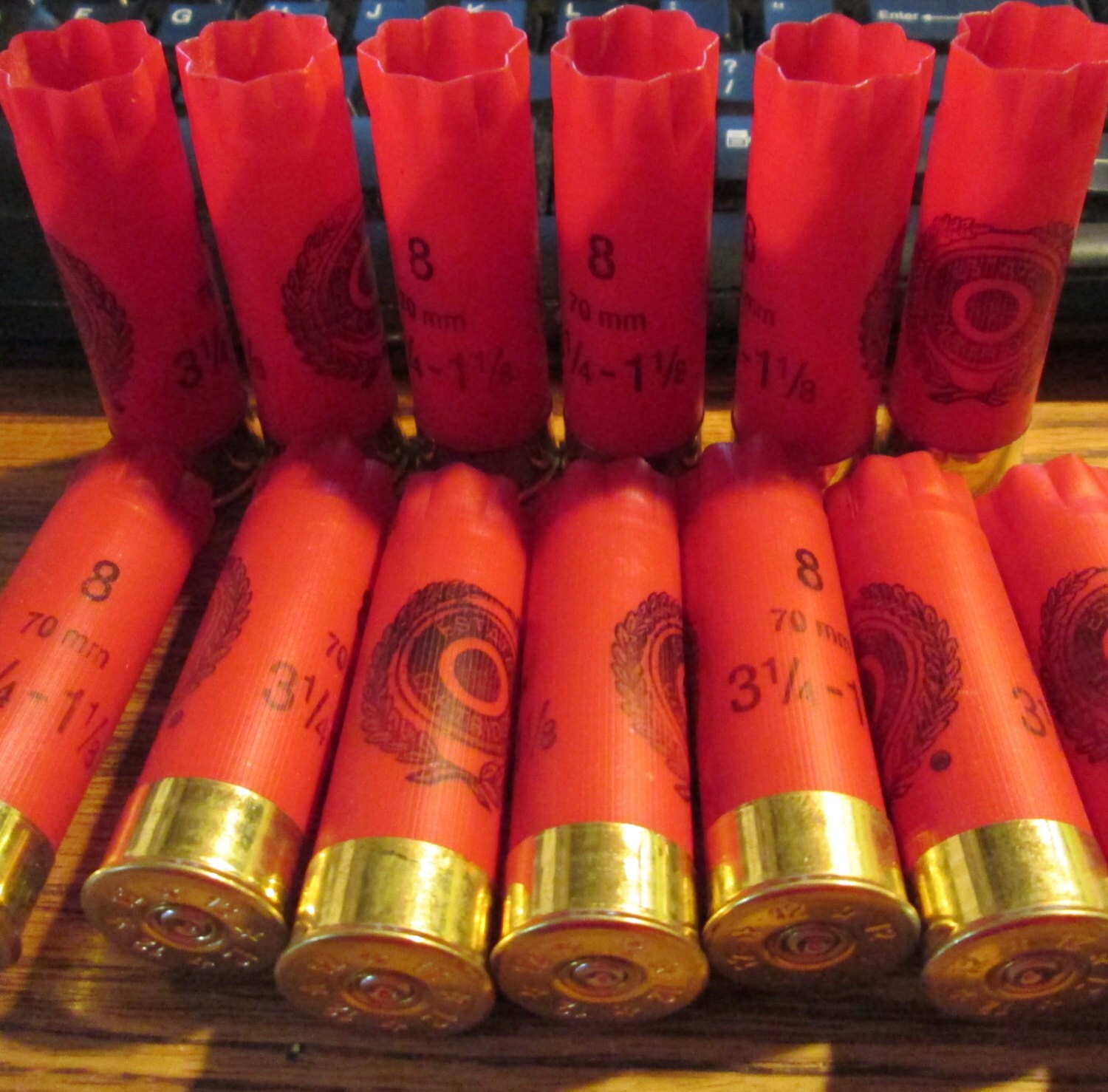 25 Estate High Brass Type Shotgun Shells Hulls Red 12 GA.