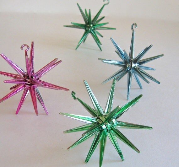 4 1950 s sputnik ornaments atomic starburst ornaments 4 1950 s sputnik ornaments atomic starburst ornaments