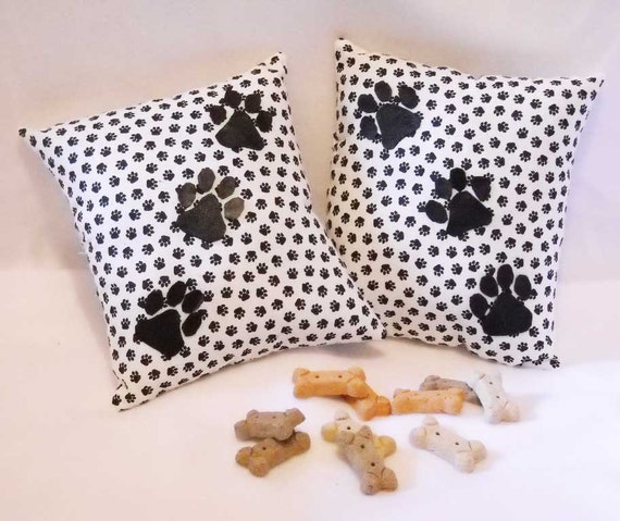 paw print pillow