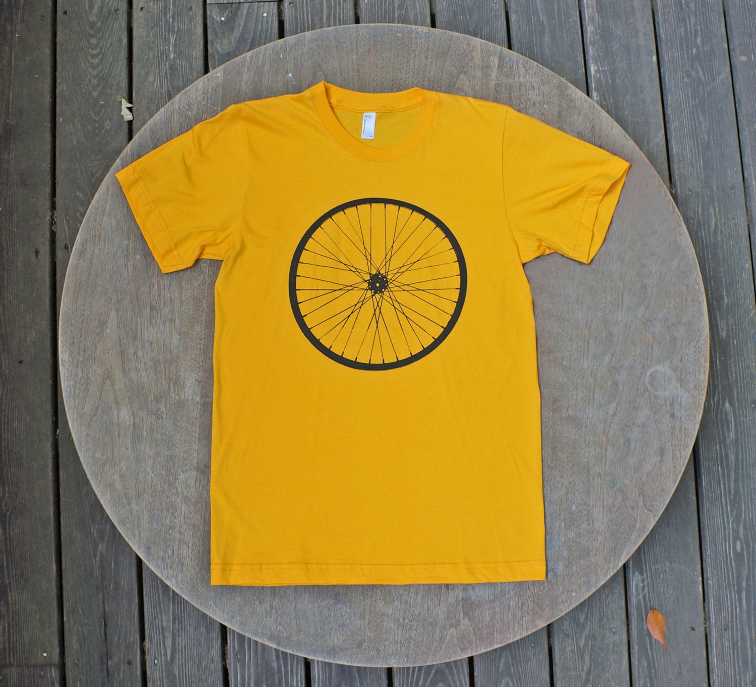 Giant Bicycle Wheel TShirt American Apparel by TypsyGypsyTees