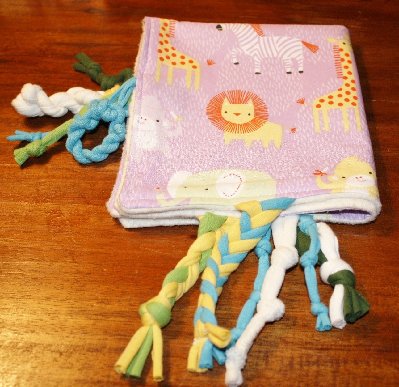 Organic Cotton Lovey Sensory All Knots Tag Teething Blanket