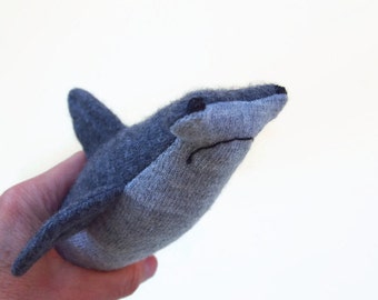 toy shark, waldorf toy, stuffed toy, hammerhead shark, child's toy, sea creature, toy fish