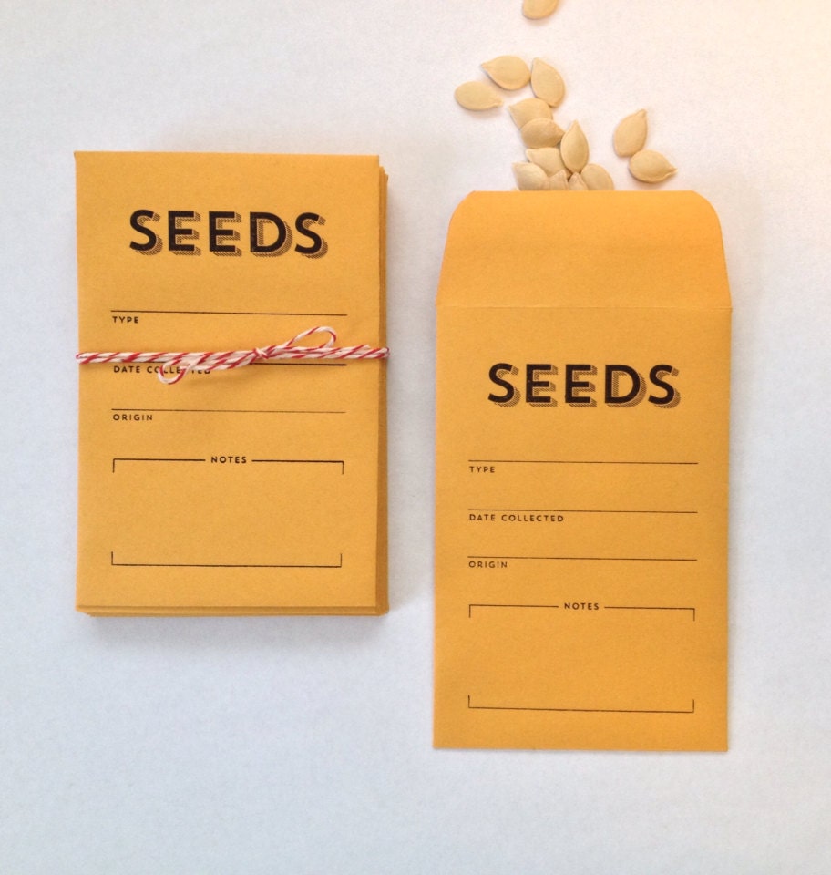 Seed envelopes seed packets