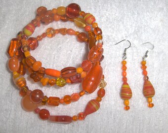 Autumn Dreams Glass and Ceramic Bead by thecraftspottoshop on Etsy