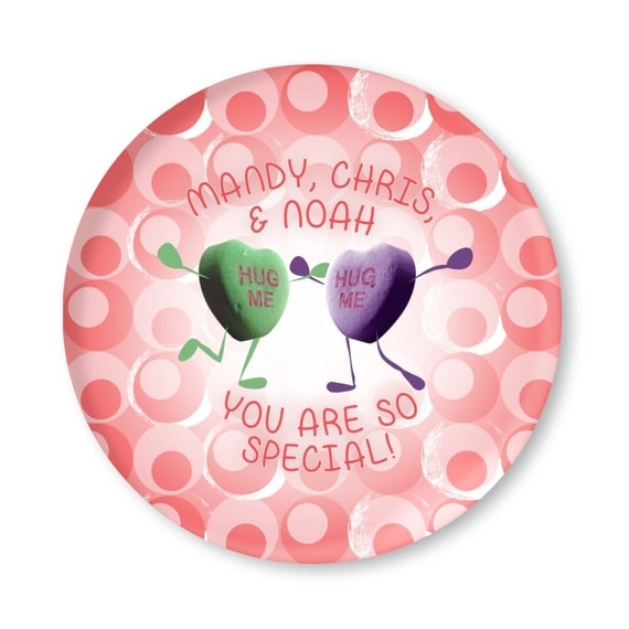 Personalized Valentine's Plate - Children's Plate - You Are So Special - xoxo hugs and kisses