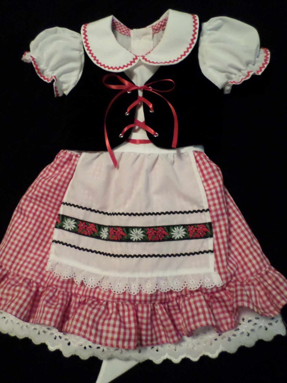 Little Girls Oktoberfest Inspired Dirndl Costume Dress Vest