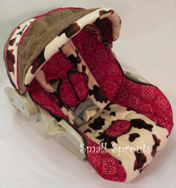 Bandana Cowboy Infant Car Seat Cover 5 piece set