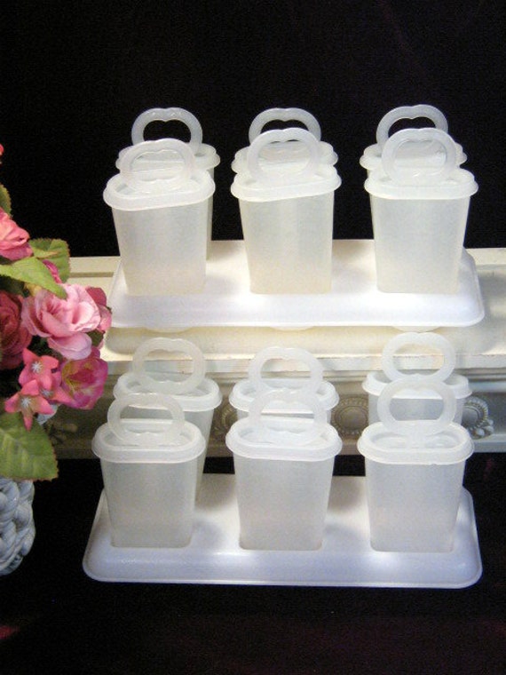 Vintage Tupperware Popsicle Ice Molds with Holders by havetohaveit