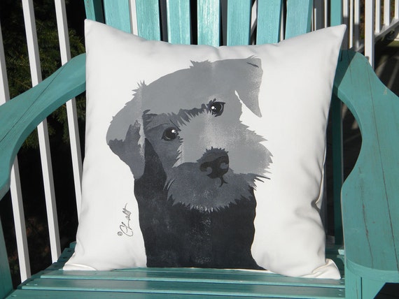 schnauzer plush pillow