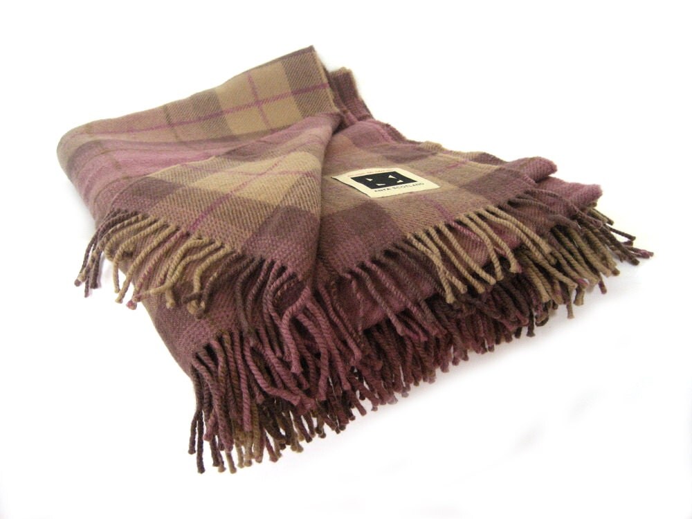 Anta Wool Plaid Blanket Throw Made in Scotland