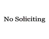 No Soliciting Decal - Wall Decal - Vinyl Wall Decals, Wall Decor, Front Door Decal, Entry Way Decor