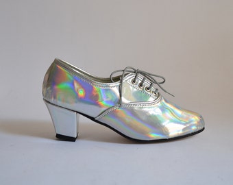 Pony lace-up oxford heels (Handmade to order)