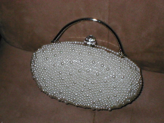 Vintage Pearl Beaded Evening Purse