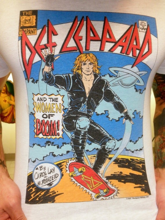 Def Leppard Women Of Doom By Carol Lay 1987 Hysteria Tee