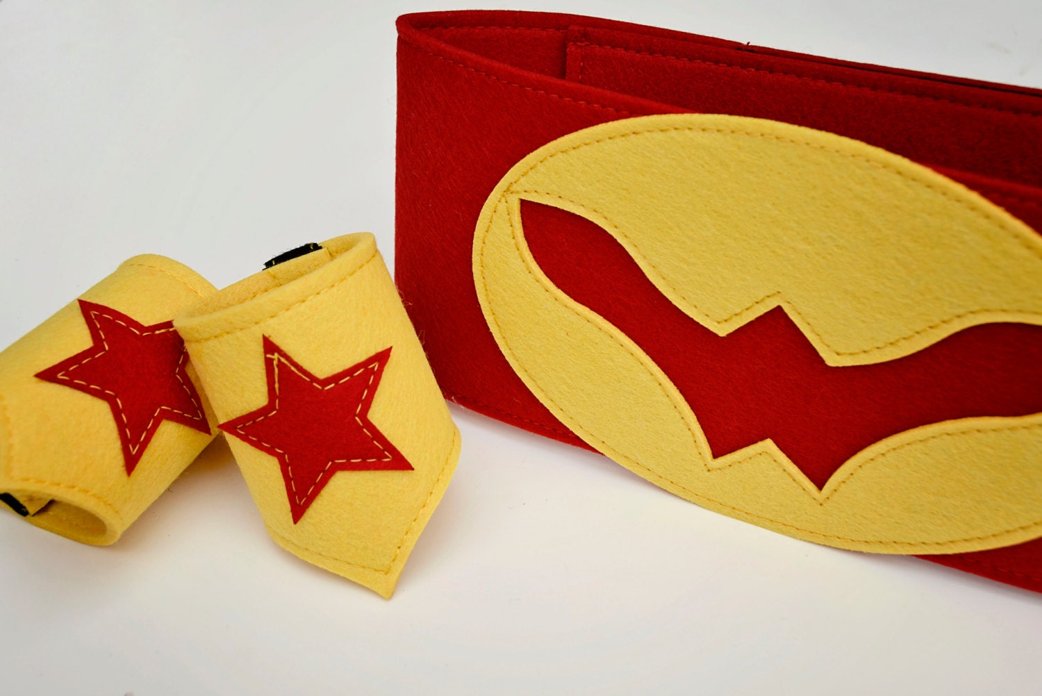 Deluxe Wonder Woman Felt Wrist Cuffs And Belt By Baileysblossoms 