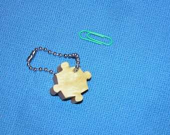 Puzzle Piece - Key Chain with a Wooden Puzzle Piece Shape - Key Holder