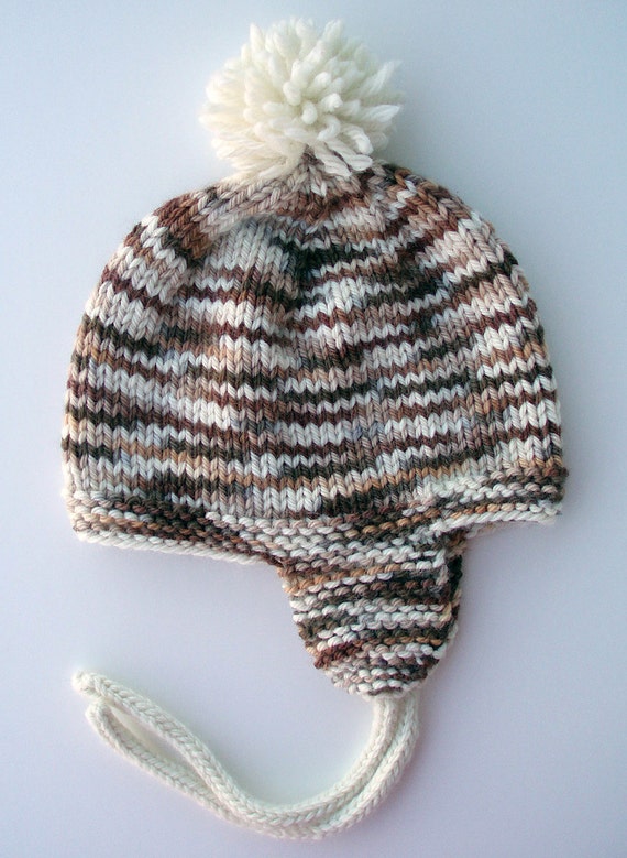 The Ky Baby Knits Ear Cozy Hat Knitting Pattern with Sizes