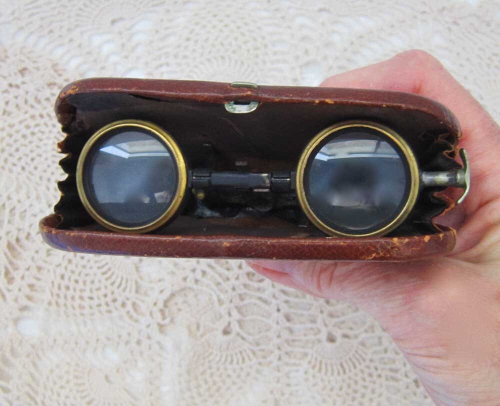 Antique Folding Opera Glasses by La Mignonne Binoculars in