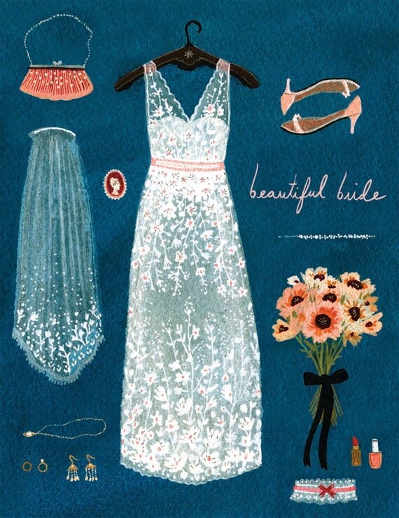 something blue bridal card