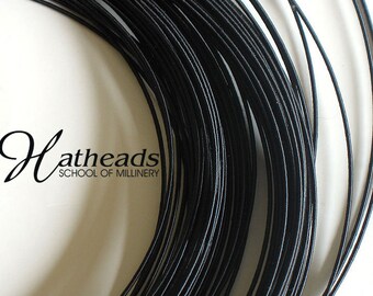 black wire 19 gauge - millinery wire - hat wire